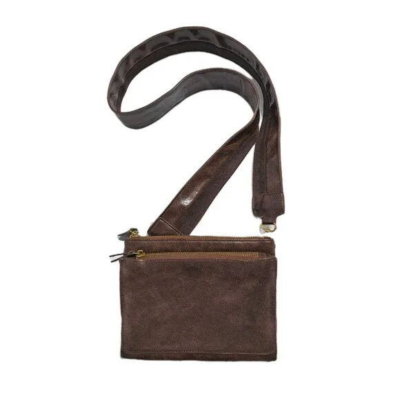 Anthropologie Brown Tortoise Bette Vegan Leather Crossbody Bag Purse Handbag - Picture 1 of 9